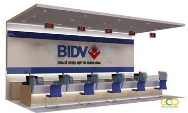 Thiết kế thi công nội thất Ngân hàng BIDV Tuyên Quang