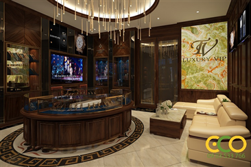 Thiết kế thi công nội thất Showroom Luxury Vip của Doanh Nhân Tùng Vàng