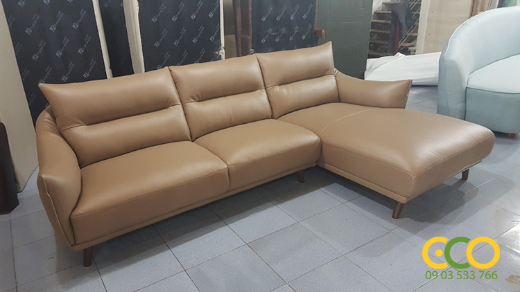Mẫu thiết kế sofa da đơn giản