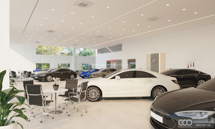 Thiết kế nội thất showroom ô tô sang trọng