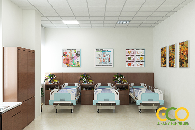 thiết kế phòng điều trị bệnh viện nhỏ gọn 
